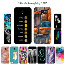 For Samsung Galaxy J7 2017 Case Soft Silicon TPU Elephant Painted Phone Back Cover For J730F J730 EU Eurasian Version Capa 2024 - buy cheap