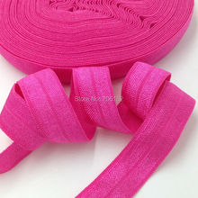 Cinta elástica rosa para niña, cinta elástica de 5/8 ", accesorios para el cabello, 10 yardas por lote, venta al por mayor 2024 - compra barato