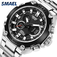 SMAEL Men Watch Top Luxury Brand Big Dial Sport Watches Mens Chronograph Quartz Wristwatch Date Male Clock Relogio Masculino 2024 - buy cheap