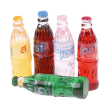 Mini bebida en miniatura para casa de muñecas, juego de comida, cocina, modelo de Cola de Soda, escala 1:12, 5 uds. 2024 - compra barato