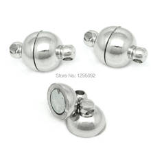 100Sets Silver Tone Semicircle Magnetic Clasps Fit Bracelets / Necklaces Diy Wholesale 11x6mm(3/8"x2/8") 2024 - buy cheap