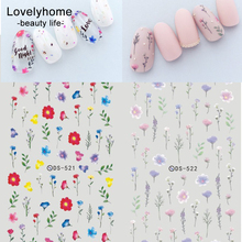 1pcs Little Flower Lavender Water Decals Transfer Nails Art Sticker Floral Blooming Nail Stickers Wraps Foil Sticker manicure 2024 - buy cheap