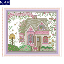 NKF Chinese Cross Stitch Kits Tea house Nature Cross Stitch Patterns DIY Embroidery Needlework For Home Decoration 2024 - buy cheap