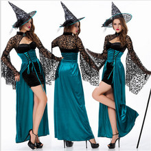 Blue witch halloween costumes for women nifty dark Women Cosplay Sexy Halloween Adult Costume Fancy Dress Club wear Party Wear 2024 - buy cheap