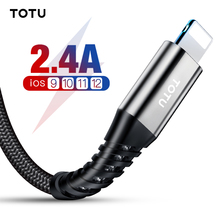 TOTU Cable USB para iPhone Xs Max Xr 8X8 7 6s 6 Plus SE 2.4A de carga rápida Cable de datos del cargador del adaptador de Cable de teléfono móvil 2024 - compra barato