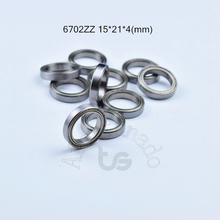 Bearing 10pcs 6702ZZ 15x21x4(mm)  chrome steel Metal Sealed High speed Mechanical equipment parts 2024 - buy cheap