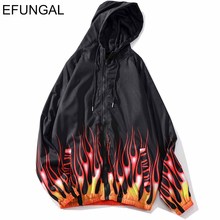 EFUNGAL Flame Print Casual Windbreaker Jackets Coats Men Spring  Autumn Winter Hip Hop Jacket Zipper Outwear Harajuku Streetwear 2024 - buy cheap