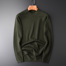 Minglu Wool And Rabbit Hair Sweater Male Luxury Mink Cashmere Half Turtleneck Sweaters Man Fashion Slim Fit Mens Sweaters M-4XL 2024 - buy cheap