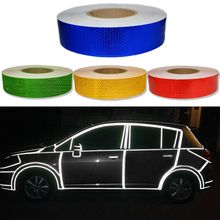 Pegatinas reflectantes para coche, tira de advertencia de 4cm x 48m/25m, suministros para automóviles y camiones, pegatina de seguridad para conducción nocturna 2024 - compra barato