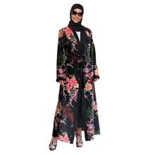Элегантное женское платье-макси, Свободный кардиган, длинное платье, кимоно, Жаба, Рамадан, ИД, кафтан, мусульманская одежда 2024 - купить недорого