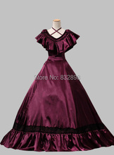 Southern belle edwardian vitoriano cetim vestido de baile vestido vitoriano vestidos de palco 2024 - compre barato