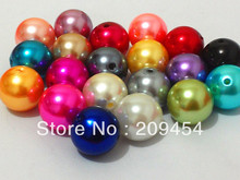 Wholesale 20mm 100pcs/lot Mixed Color Chunky Round Imitation Pearl Acrylic  Beads For Kids Jewelry Making 2024 - buy cheap