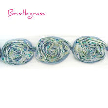 BRISTLEGRASS 1 Yard 2.75" 7cm Chiffon Jean Shabby Flowers Tulle Mesh Lace Trim Headband Bridal Wedding Dress Costume Sewing Trim 2024 - buy cheap