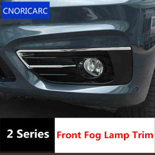 CNORICARC 2pcs Chrome ABS Front Fog Lamp Frame decoration cover trim for BMW 2 series Active Tourer 218i 220i 2024 - buy cheap