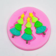 Kitchen Christmas Tree Silicone Chocolate Candy Mold Fondant Cake Mould Baking Tools 2024 - buy cheap