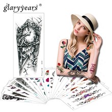 Временная тату-наклейка Glaryyears, 1 лист, модная искусственная татуировка, водонепроницаемый маленький боди-арт для мужчин и женщин, QC #03 2024 - купить недорого