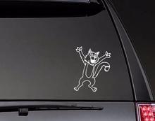 Excited Cat Stickers Decal Car Auto Bumper Bike Decor Unique sign Art Pattern ZP0307 2024 - buy cheap