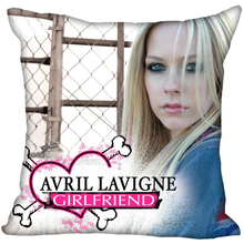 Funda de cojín personalizada Avril Lavigne, cuadrada, con cremallera, 40x40cm, 60x60cm (dos lados), imprime tus fotos 2024 - compra barato