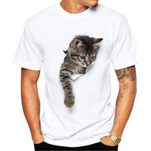 New 2018 Casual 3D Cute Cat T-shirt Men Summer Tops Tees Print Animal T shirt  O-Neck short sleeve tee shirt homme Plus Size 3XL 2024 - buy cheap