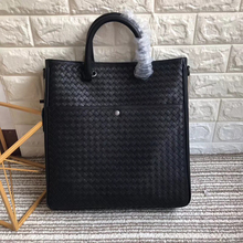 Briefcase сумка мужсMen's business High quality cowhide The single shoulder bag Handbag Zipper leather braided bag High-capacity 2024 - купить недорого