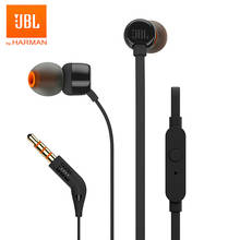 JBL T110 3.5mm Wired Earphones Stereo Music Deep Bass Earbuds TUNE110 Headset Sport Earphone In-line Control Hands-free With Mic 2024 - buy cheap