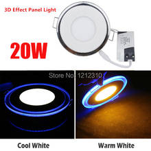 20W Round Acrylic LED Panel Light LED Recessed Ceiling Panel Down Light Lamp Warm White Cool White AC85-265V Free Shipping 2024 - buy cheap