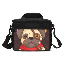 New Cute Dogs Prints Portable Insulated Cotton Lunch Bags Thermal Food Picnic Lunch Handbags Women Kids Men Cooler Bag Lunch Box 2024 - buy cheap