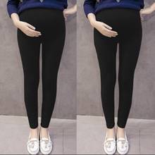 Женские черные узкие брюки для беременных повседневные модные штаны для беременных универсальные Тонкие Леггинсы для беременных осенние женские брюки 2024 - купить недорого