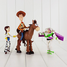 4 шт./лот игрушка история фигурка Базз Лайтер Джесси Вуди бульдог лошадь забавная модель кукла для детей 2024 - купить недорого
