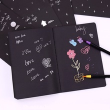 New Sketchbook Diary For Drawing Painting Graffiti Soft Cover Black Paper Sketch Book Notebook Office School Supplies Gift 2024 - buy cheap