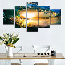 5 Piece(No Frame) Sunset sea Modern Home Wall Decor Canvas Picture Art HD Print Painting On Canvas for Living Room  F1890 2024 - buy cheap