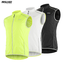 ARSUXEO Men's Cycling Vest Outdoor Sports Couple Vest Sleeveless Windproof Reflective MTB Road Bike Bicycle Jersey Running Vest 2024 - buy cheap
