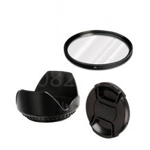 Цифровая зеркальная фотокамера для SONY RX1 NEX-5C NEX-5R 3C NEX-5N 18-55 49 мм 3 в 1 1 комплект объектива с УФ-фильтром + бленда объектива + крышка объектива 2024 - купить недорого