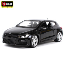 Burago-coche de simulación de carreras a presión para hombre, modelo de juguete para Volkswagen Scirocco, decoración de coche, colección de regalo con caja Original, 1:24 2024 - compra barato