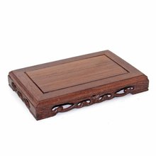 Wenge Wood Carving Base handicraft wooden vase ornaments statues bonsai base rectangular stone base supporting 2024 - buy cheap