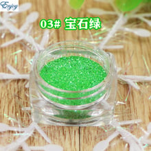 1/128(0.2mm) New Pure green UV GEL Acrylic Powder Nail Art Decoration Tips DIY Free Shipping #03 2024 - buy cheap