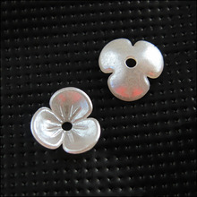 Fashion 200Pcs White Plastic Acrylic Flower Heart Spacer End Bead Caps Charms 9.5mm 2024 - buy cheap