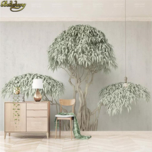 Beibehang-Fondo de TV estéreo 3d minimalista moderno personalizado, papel tapiz de foto del árbol, decoración de pared, pintura para sala de estar 2024 - compra barato