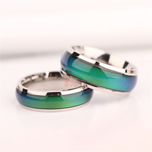 Мужское кольцо из нержавеющей стали, меняющее цвет кольцо для настроения, чувства эмоции изменяемое кольцо, контроль температуры для мужчи... 2024 - купить недорого
