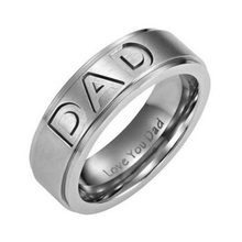 Мужское кольцо Gaxybb из нержавеющей стали с гравировкой «Love You Dad» 2024 - купить недорого