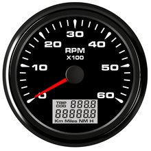 85mm Marine Outboard Tachometer With LED Hourmeter Auto RV Boat Truck Car  Waterproof RPM Meter 6000 RPM 2024 - buy cheap