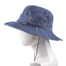 Unisex Cotton Solid Sun Wide Brim Hat Bucket Cargo Safari Summer Fishing Beach tourism UV Protection Hat for Men Women 2024 - buy cheap