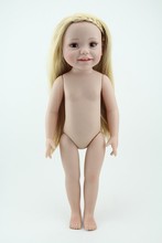 NPKDOLL-Muñeca Reborn de pelo largo de 45cm para niños, juguete hecho a mano, de silicona dura, regalo 2024 - compra barato
