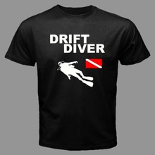 New 2019 Cotton DRIFT DIVER Scuba Diving Gear Diver Down Flag Deep Water Black Tees T-SHIRT DD3 Short-Sleeve T-Shirt 2024 - buy cheap