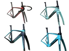 Cuadro de bicicleta de carretera FASTERWAY XR4 azul, cuadro de carbono negro, marco de carbono, tija de sillín, horquilla, abrazadera y auriculares, hecho en Taiwán 2024 - compra barato
