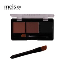 3 Color Eyebrow Powder Palette Cosmetic MEIS Brand Eye Brow Enhancer Professional Waterproof Makeup Eye Shadow With Brush 6103F 2024 - buy cheap