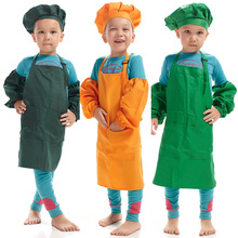 Children Multicolor Cooking Clothing Chef Uniform for Kids Kitchen Cosplay Halloween Party Costume Boys Girls Apron Hat Cuff 2024 - buy cheap