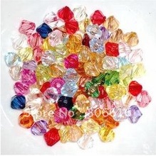 8MM (450G Mixed Color) Clear Acrylic Bicone Beads Plastic Loose Bead Jewelry Accessories Findings 2024 - купить недорого