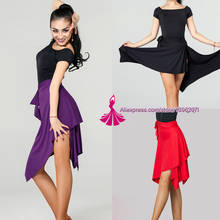 Latin Dance Skirt For Women Black Purple Red Color Professional Sumba Dancing Skirt Adult Cheap Stage Rumba Qia Qia Latin Dress 2024 - buy cheap