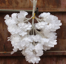 Hojas de árbol de Ginkgo Biloba, hojas de seda Artificial para decoración de boda, oficina y Hotel, color blanco, 60cm, 12 Uds. 2024 - compra barato